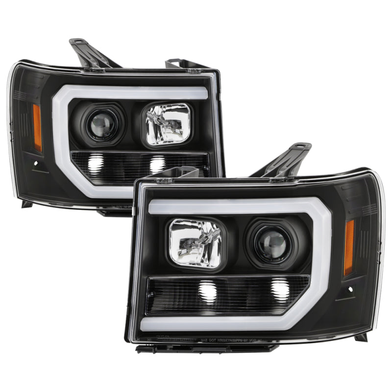FR SPORT Spyder GMC Sierra 1500/2500/3500 07-13 Denali 08-13 LED Headlights Blk...