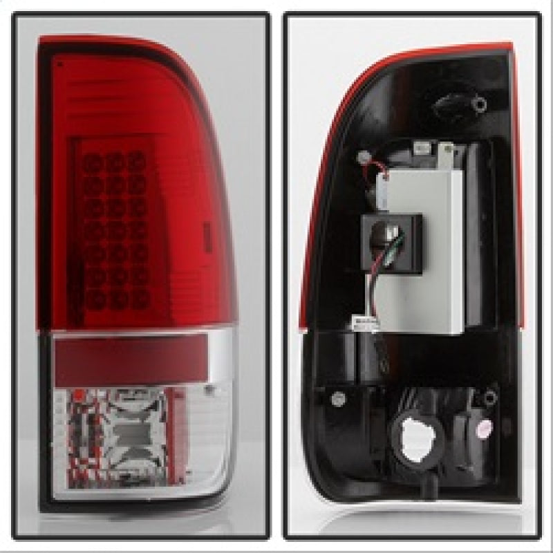 FR SPORT Spyder Ford F150 side 97-03/F250/350 Duty 99-07 LED Tail Lights Red Clear...