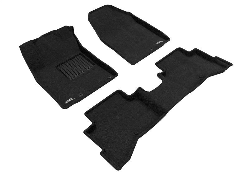 3D MAXpider 2017-2022 Kia Niro Elegant Floor Mat- Black 1St Row 2Nd Row L1KA04404709