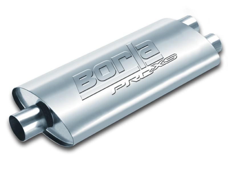 FR SPORT Borla Pro-XS 3in, 2-1/2in, 19in x 9-1/2in x 4in Oval Cen/Dual Turbo XL Muffler 40349