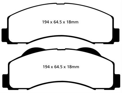 EBC Greenstuff Elite SUV and Light Truck Organic Brake Pads - DP61855