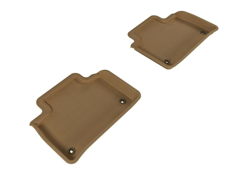3D MAXpider 2007-2012 Lexus LS460 Kagu 2nd Row Floormats - Tan L1LX03821502