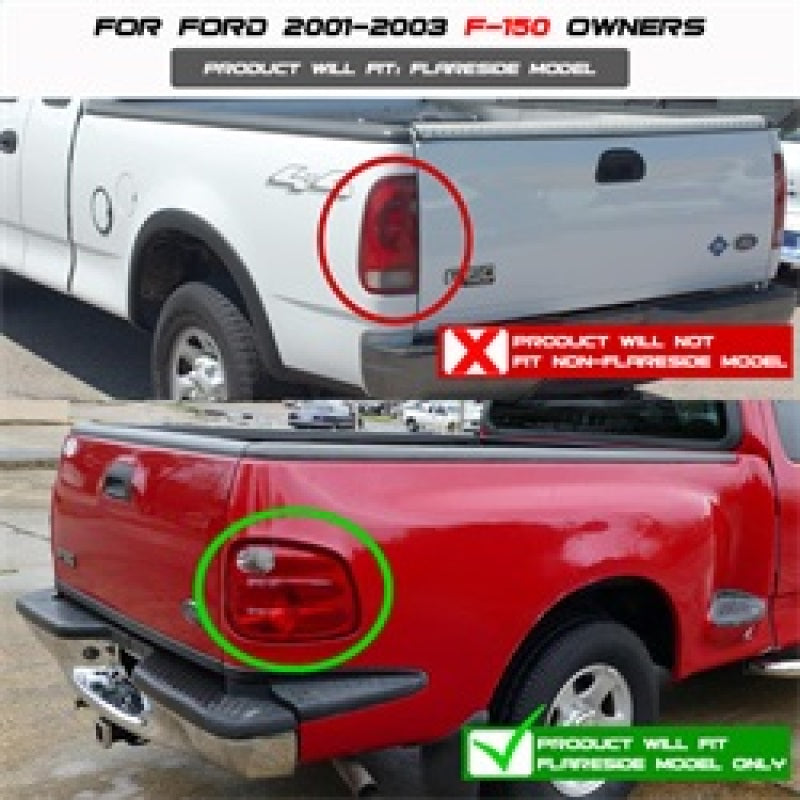 FR SPORT Spyder Ford F150 Flareside 01-03 (Not Fit Supercrew)Euro Style Tail Lights Chrome...