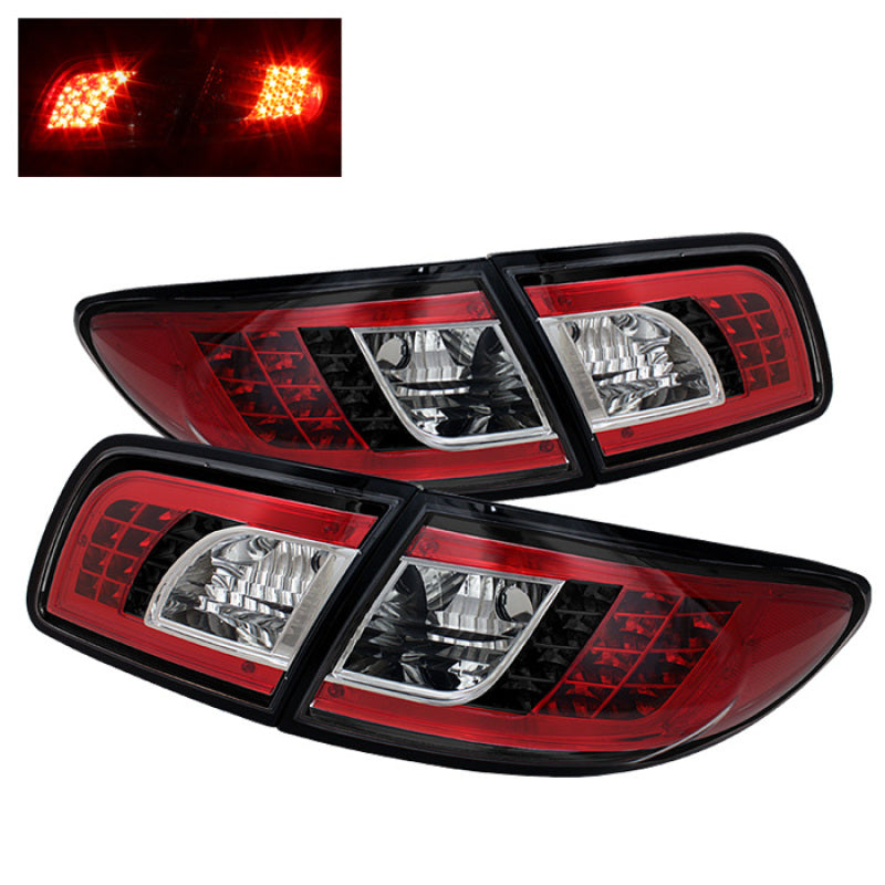 Spyder Mazda 6 03-08 4/5DR (Not fit Wagon)LED Tail Lights Black ALT-YD-M603-LED-BK 5006066