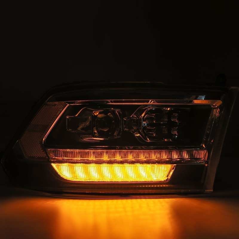 AlphaRex 09-18 Dodge Ram 2500 LUXX LED Proj Headlights Plank Style Black w/Activ Light/DRL 880526 *Discontinued
