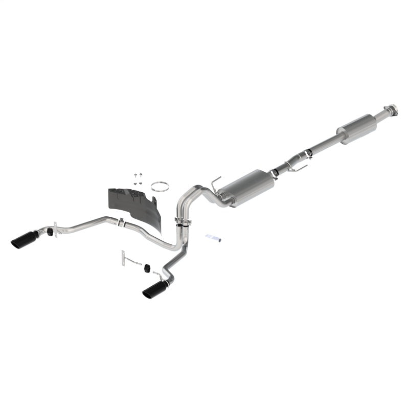 Ford Racing 21-24 F-150 Touring Rear Exit Exhaust - Black Tips M-5200-FTBR