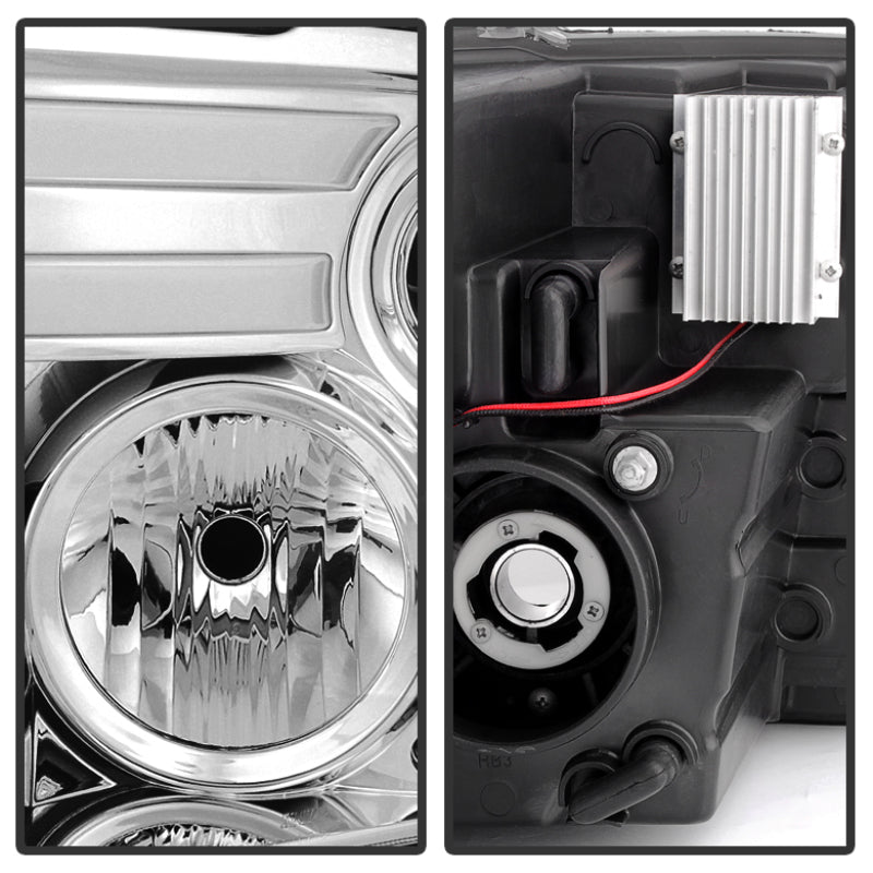 Spyder Dodge Ram 09-12 Projector Headlights Light Bar DRL Chrome PRO-YD-DR09-LBDRL-C 5080998