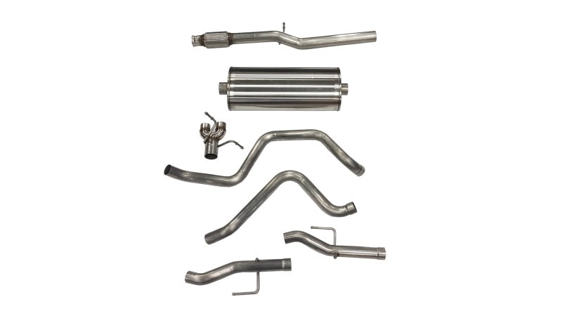Corsa 19+ GM Silverado/Sierra 5.3L V8 3in Dual Rear Exit 157in Wheelbase Catback - Sport (No Tips) 21043