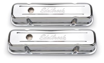 Edelbrock Signature Series Chrome Valve Covers - 4457