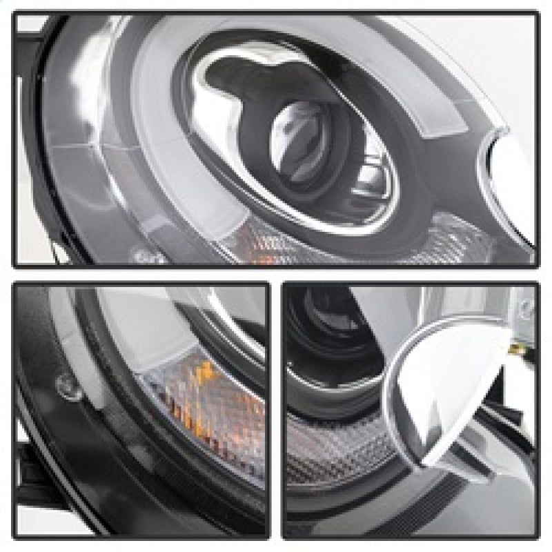 FR SPORT Spyder Mini Cooper 2007-2012 Projector Headlights Halogen Model Only - DRL Black...