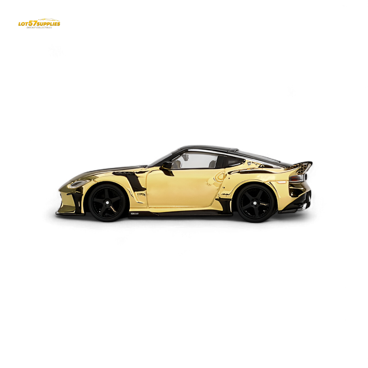 Mini GT Nissan Z VeilSide FZ400 Gold Chrome LHD 1:64