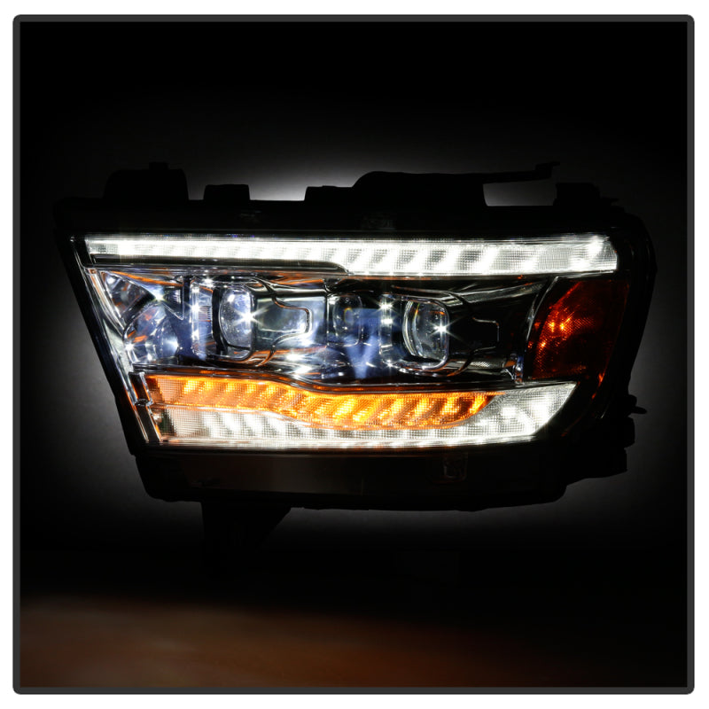 SPYDER Dodge Ram 19-20 Halogen Model Only Projector Headlights Chrome PRO-YD-DR19HALAP-SEQ-C 5087638