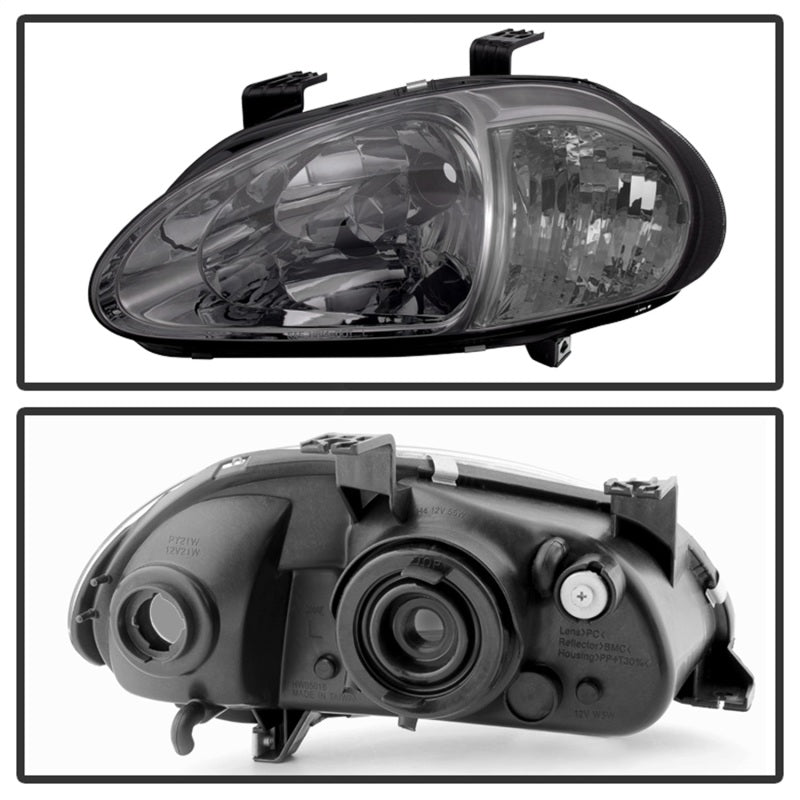FR SPORT SPYDER Xtune Honda Del Sol 93-97 1Pc Crystal Headlights Smoke HD-ON-HDEL93-1P-SM 5013439...
