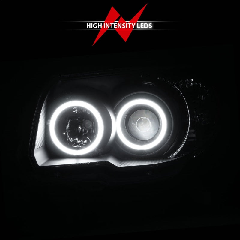 Anzo 2006-2009 Toyota 4Runner Projector Headlights w/ Halo Black