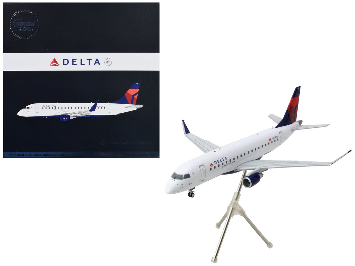 Rapid Vehicles Embraer ERJ-175 Commercial Aircraft "Delta Connection" White with Blue and Red...