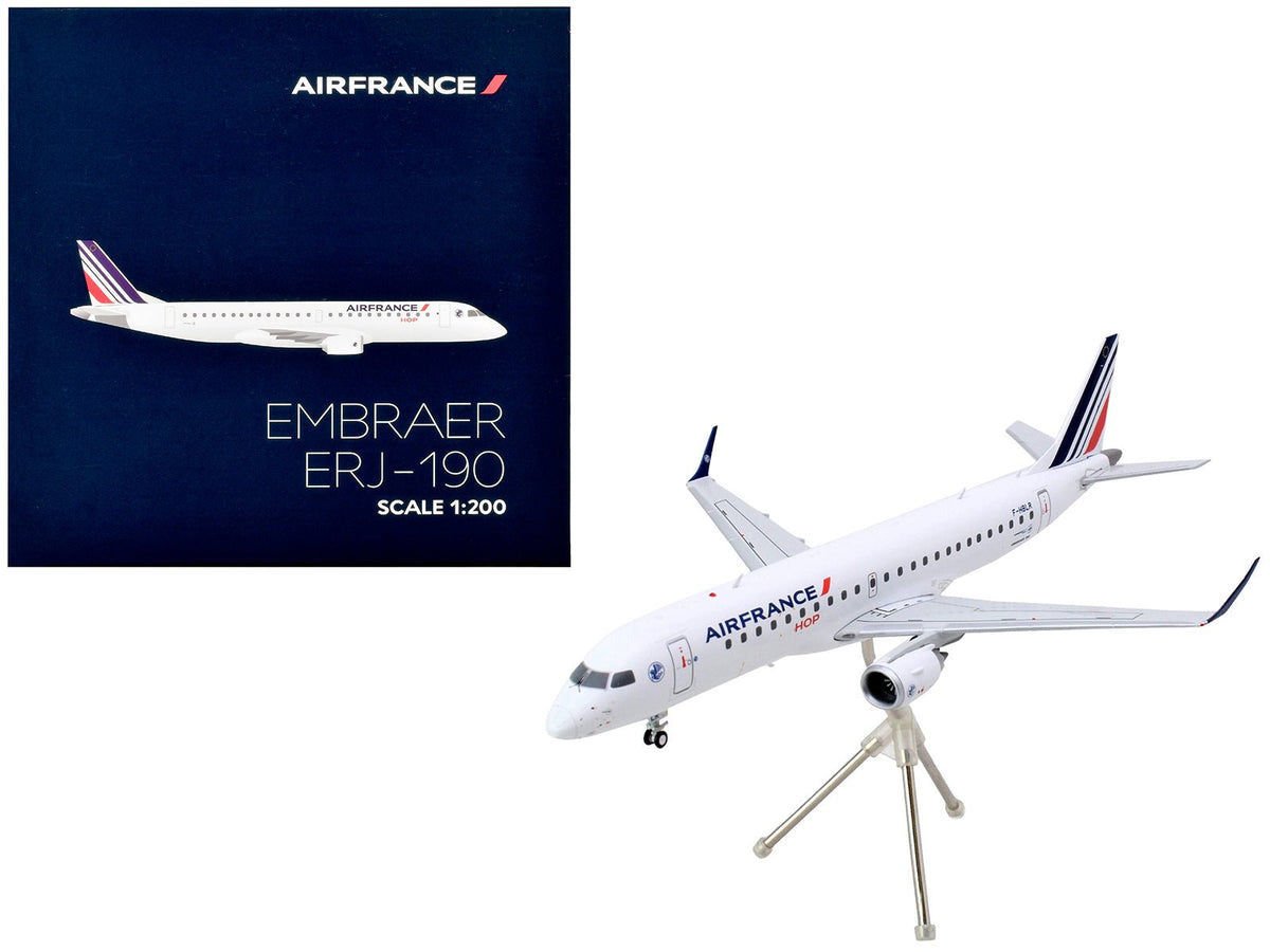 Rapid Vehicles Embraer ERJ-190 Commercial Aircraft "Air France Hop" (F-HBLN) White with Striped...