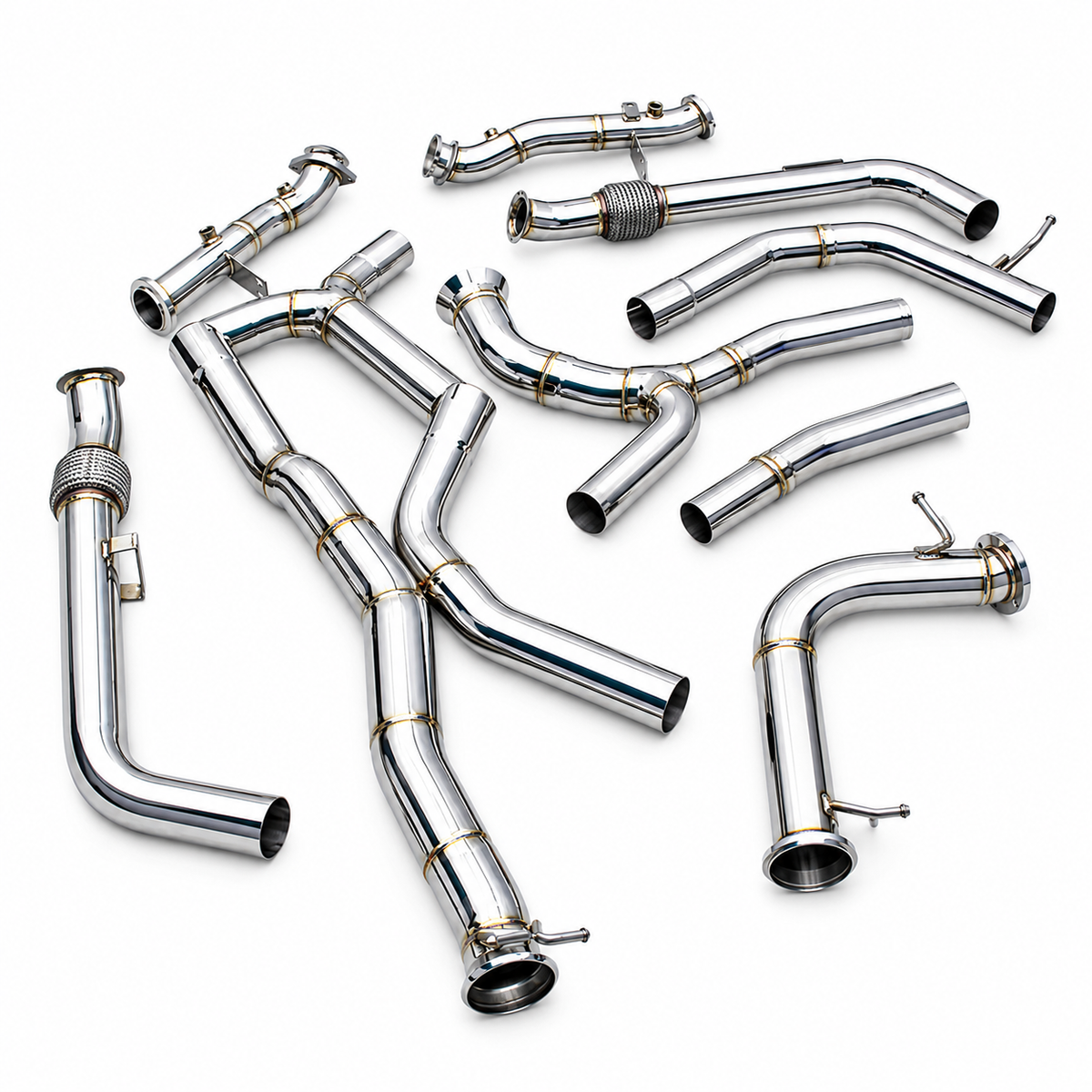 Bull Boost Performance Stainless Steel Catback Exhaust System for Mercedes Benz AMG C43 3.0T -...