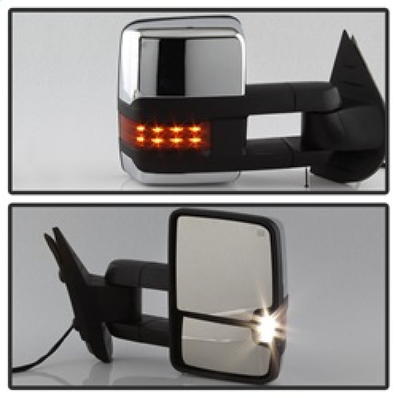FR SPORT SPYDER xTune Chevy Silverado 07-13 Heated Amber LED Signal Mirrors Chrome...