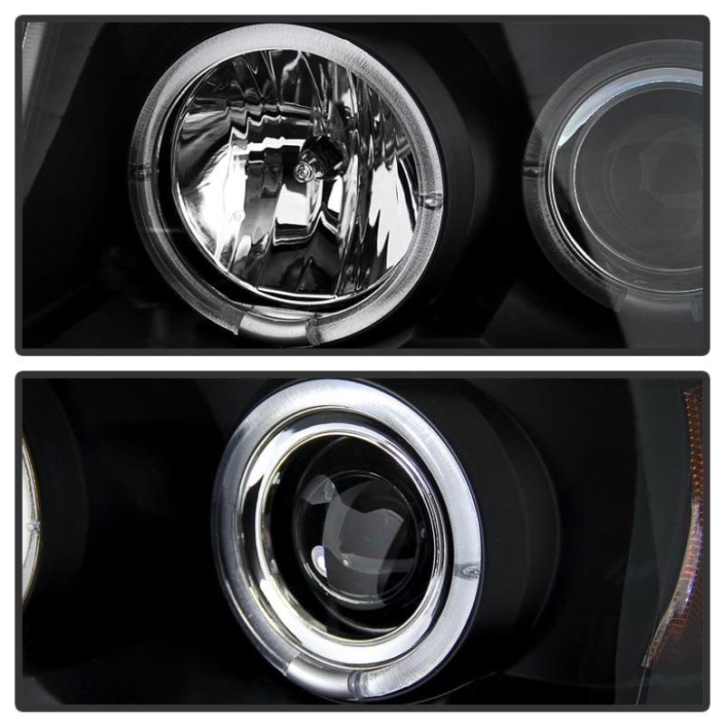 FR SPORT Spyder Nissan Titan 04-14/Armada 04-07 Projector Headlights LED Halo LED Blk...