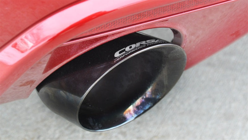 Corsa Performance 2015 Ford Mustang GT 5.0 3" Cat Back Exhaust, Black Dual 4.5" Tip