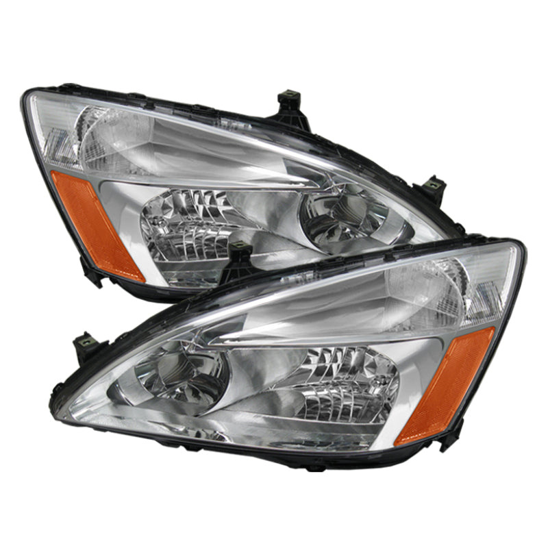 FR SPORT SPYDER Xtune Honda Accord 03-07 Amber Crystal Headlights Chrome HD-JH-HA03-AM-C 5072207