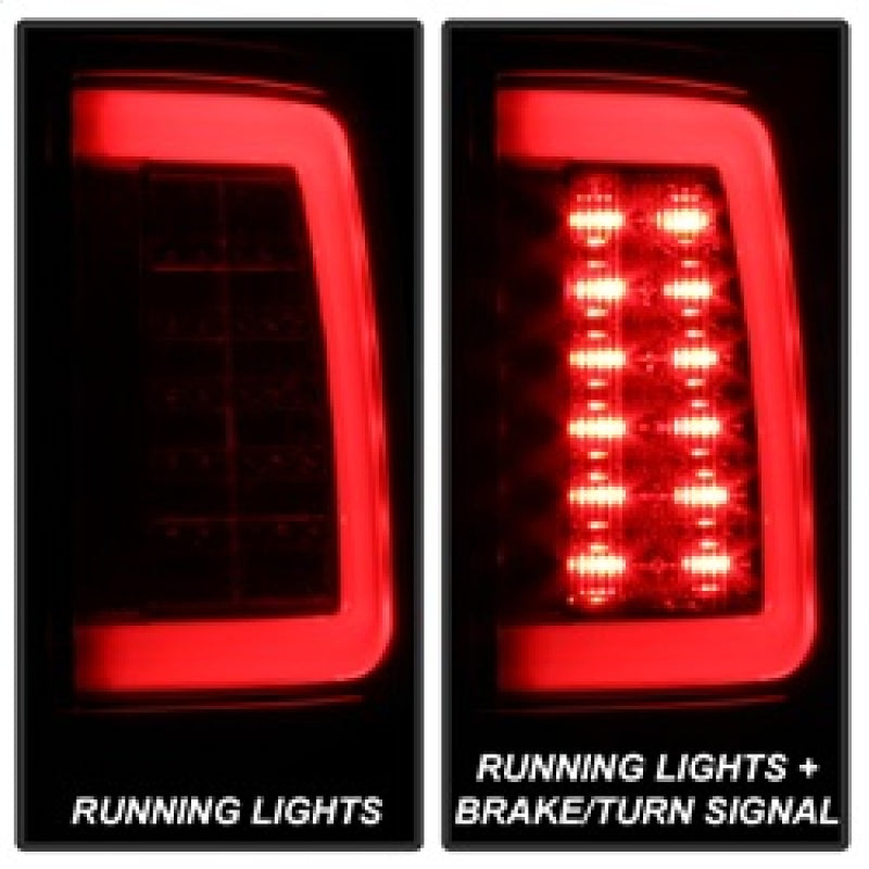 Spyder 13-14 Dodge Ram 1500 LED Tail Lights - Red Clear ALT-YD-DRAM13V2-LED-RC 5084071
