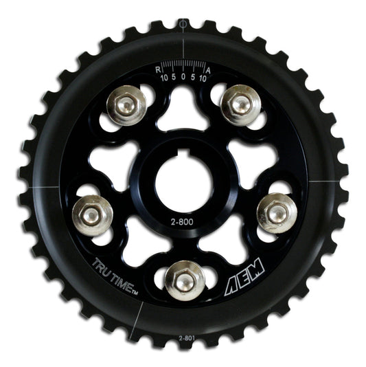 FR SPORT AEM Electronics Tru-Time Cam Gear Black 5-Bolt Honda D15B7 D16A6 & D16Z6