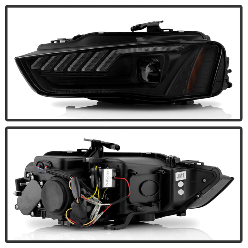 Spyder 13-16 Audi A4/S4 Halogen Model Only Projector Headlights - Black PRO-YD-AA413HALSI-BK 5088321
