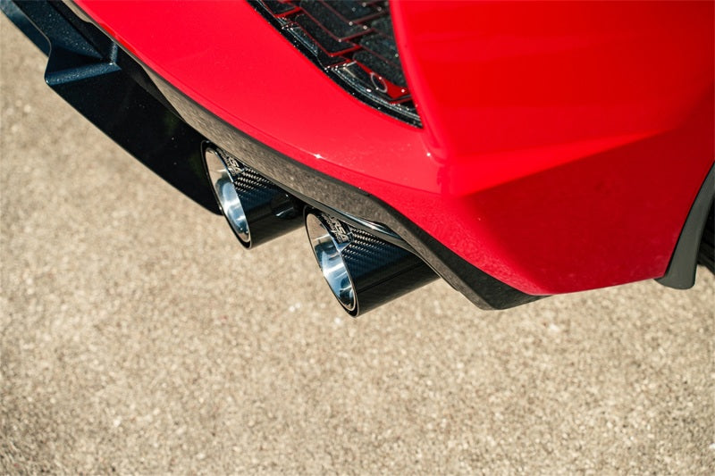 CORSA Performance Corsa 20-23 Chevrolet Corvette C8 RWD 3in Track Cat-Back Delete Exhaust w/4.5in CF Polished Tips 21104CF