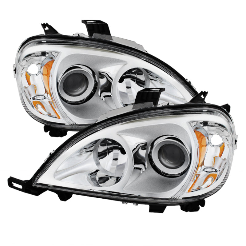 FR SPORT SPYDER Xtune Mercedes Benz W163 Ml-Class 98-01 ProjectOEr Headlights Chrome...