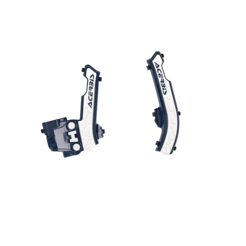 Acerbis 17+ KTM SX50/ SX-E 3/SX-E 5/ Husq EE 5/TC50/ GasGas Frame Guards- X-Grip - Blue/White 2979611006