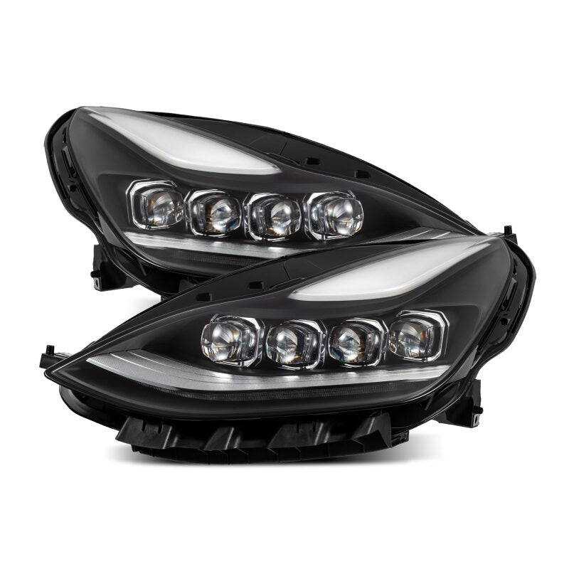 AlphaRex 17-22 Tesla Model 3/20-23 Model Y NOVA-Series LED Proj Headlights Blk w/Actv Lgt & Seq.Sig 880860 *Discontinued