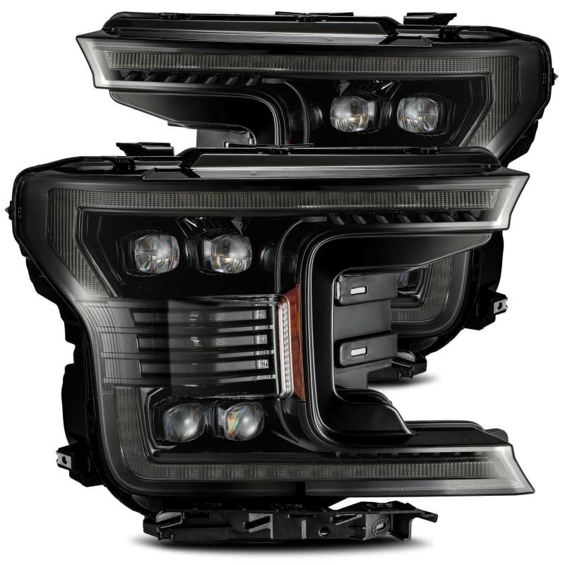 FR SPORT AlphaRex 18-20 Ford F-150 NOVA LED Proj Headlight Plank Style Alpha Blk w/Activ...