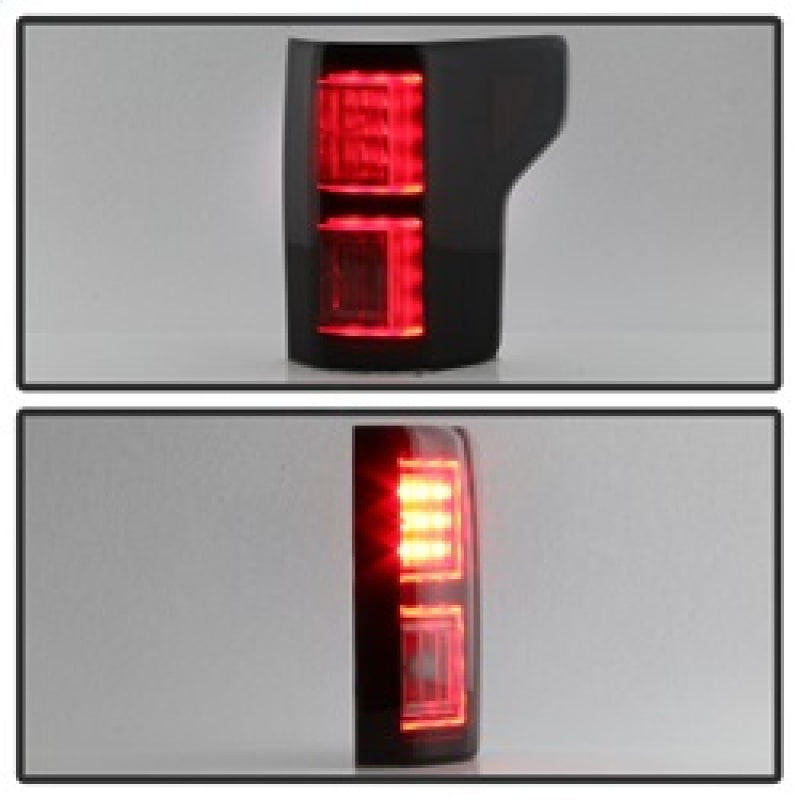 Spyder Ford F150 2015-2017 Light Bar LED Tail Lights - Black Smoke ALT-YD-FF15015-LBLED-BSM 5083685