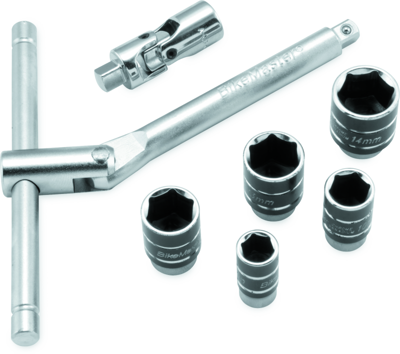 BikeMaster 1/4in Drive Compact Sliding and Folding T-Handle Set 151587