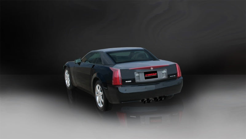 Corsa 04-08 Cadillac XLR 4.6L 25in Cat-Back Dual Rear w Twin 35in Black Pro-Series Tips 14156BLK