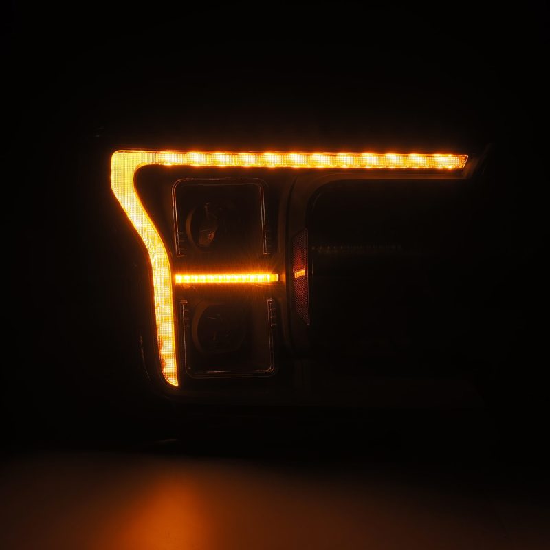 FR SPORT AlphaRex 18-20 Ford F-150 (Req. Conv F150 w/Stock LED) LUXX LED Proj HL Blk Actv Lgt Seq...