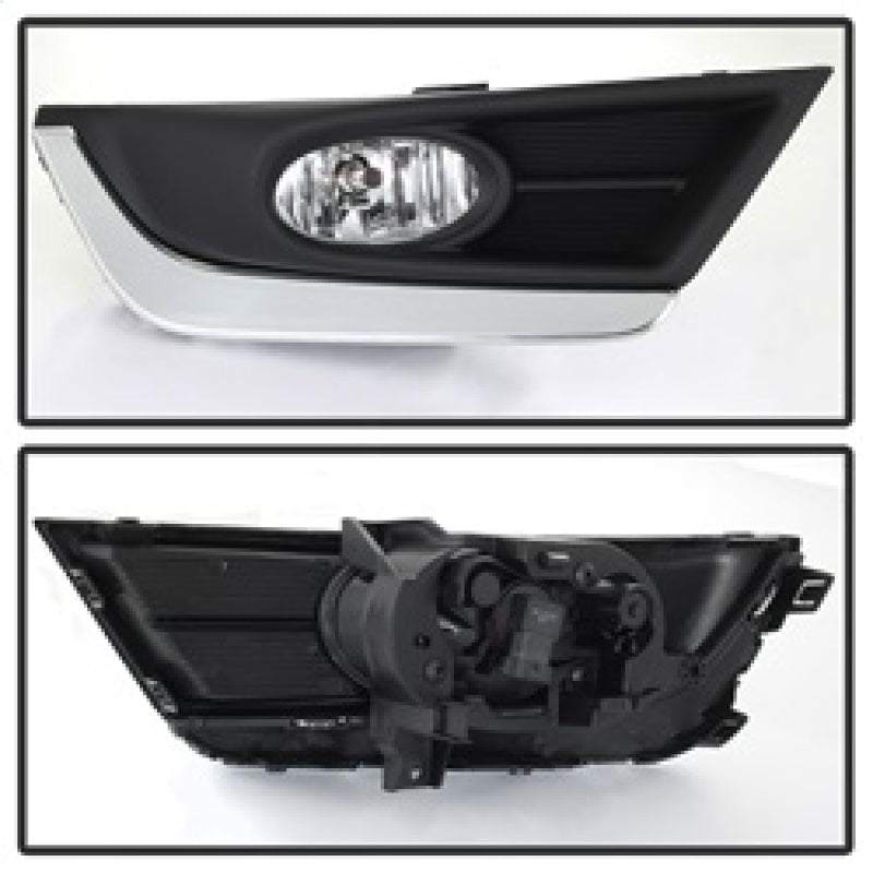 FR SPORT Spyder 17-18 Honda CRV OEM Chrome Trim Fog Lights w/Switch & Cover - Clear...