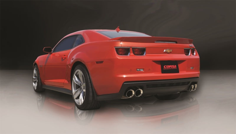 Corsa Performance 12-13 Chevrolet Camaro Coupe ZL1 6.2L V8 Polished Sport Cat-Back + XO
