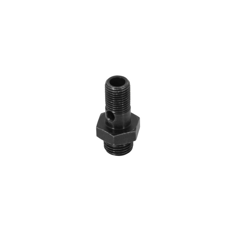 AEM High Volume Fuel Rail Banjo Fitting w/ Hole - Male -6AN ORB thread (9/16in -18)
