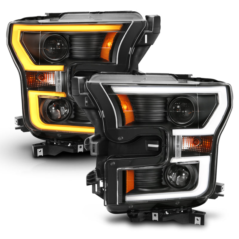 FR SPORT Anzo 2015-2016 Ford F-150 Projector Headlights w/ Plank Style Switchback Bl - View 10