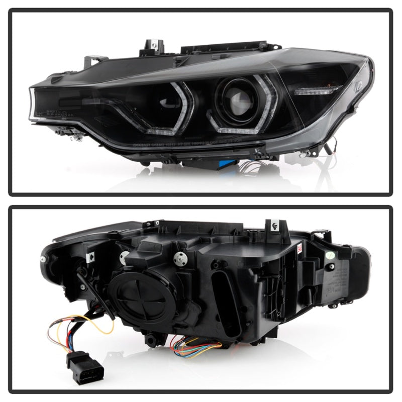 FR SPORT Spyder 12-14 BMW F30 3 Series 4DR Projector Headlights - Black PRO-YD-BMWF3012-AFSHID-BK...