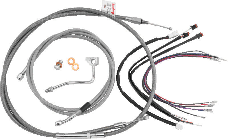 Burly Brand Gorilla Bar Control Kit 16in - Stainless Steel B30-1168