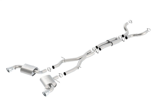 FR SPORT Borla 16-17 Chevy Camaro SS 6.2L ATAK Catback Single Split Rear Exit Exhaust w/Single...