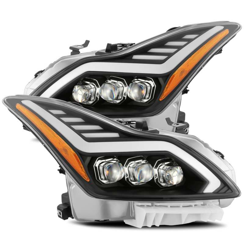 AlphaRex 08-13 Infiniti G37 NOVA LED Projector Headlights Plank Style Design Matte Black 881983 *Discontinued