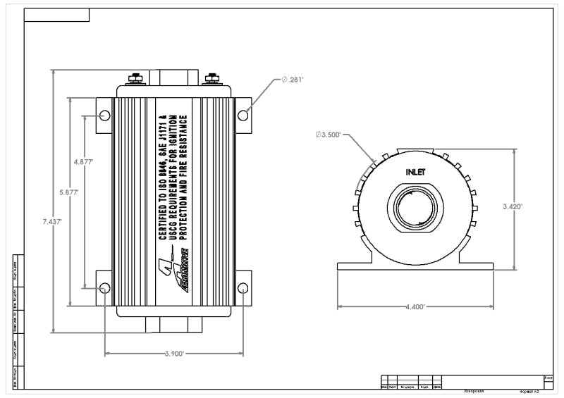 Aeromotive Marine A1000 Fuel Pump