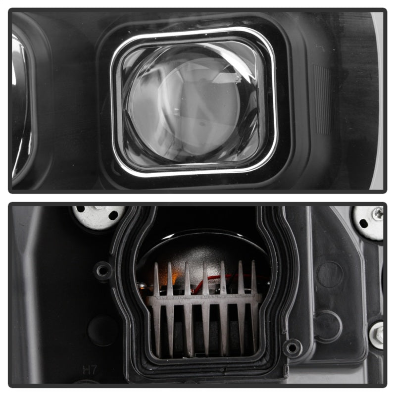 FR SPORT Spyder Chevy Suburban 1500/2500 07-14 Tahoe 07-14 LED Headlights Black...