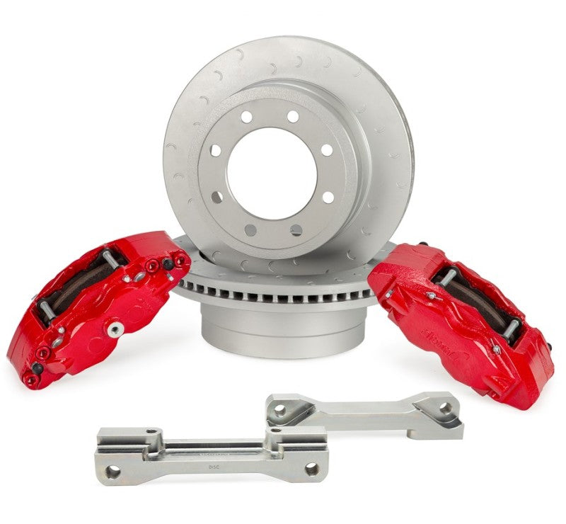 FR SPORT Alcon 2017+ Ford F250/F350 363x38mm Rotors 4 Piston Rear Brake Kit BKR5459P28 - View 2