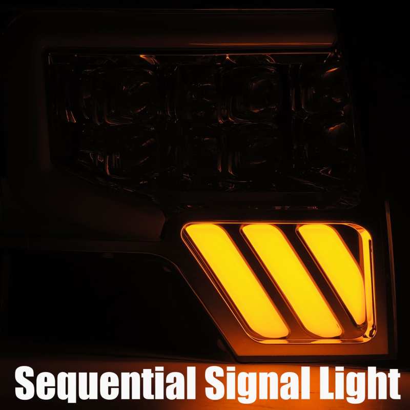 FR SPORT AlphaRex 09-14 Ford F-150 NOVA LED Proj Headlights Plank Style Matte Black w/Activ...