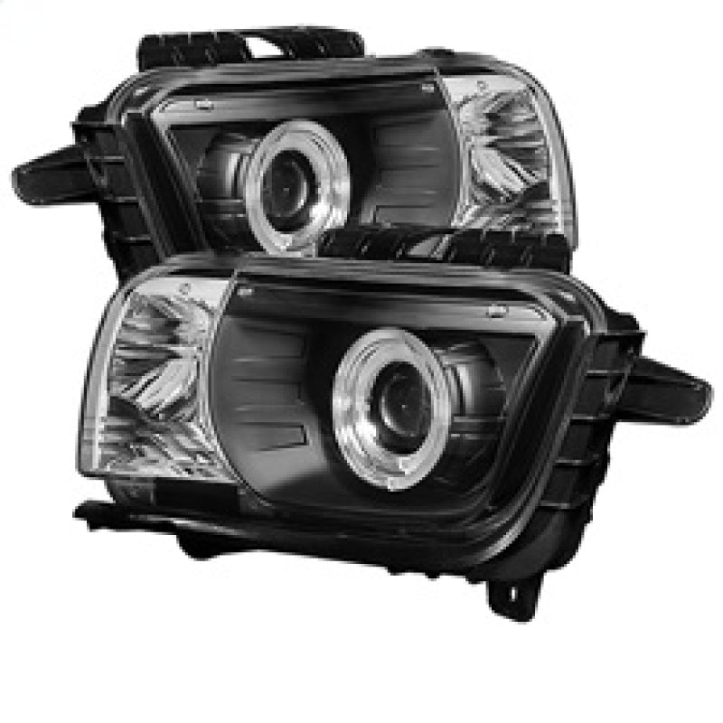 FR SPORT Spyder Chevy Camaro 10-13 Projector Headlights Dual Halo LED Halo Blk High/...